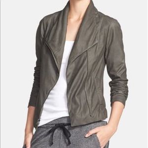 Vince leather scuba jacket